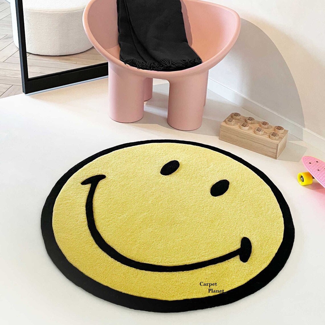 Happy Face High Quality hand Tuffted Rug