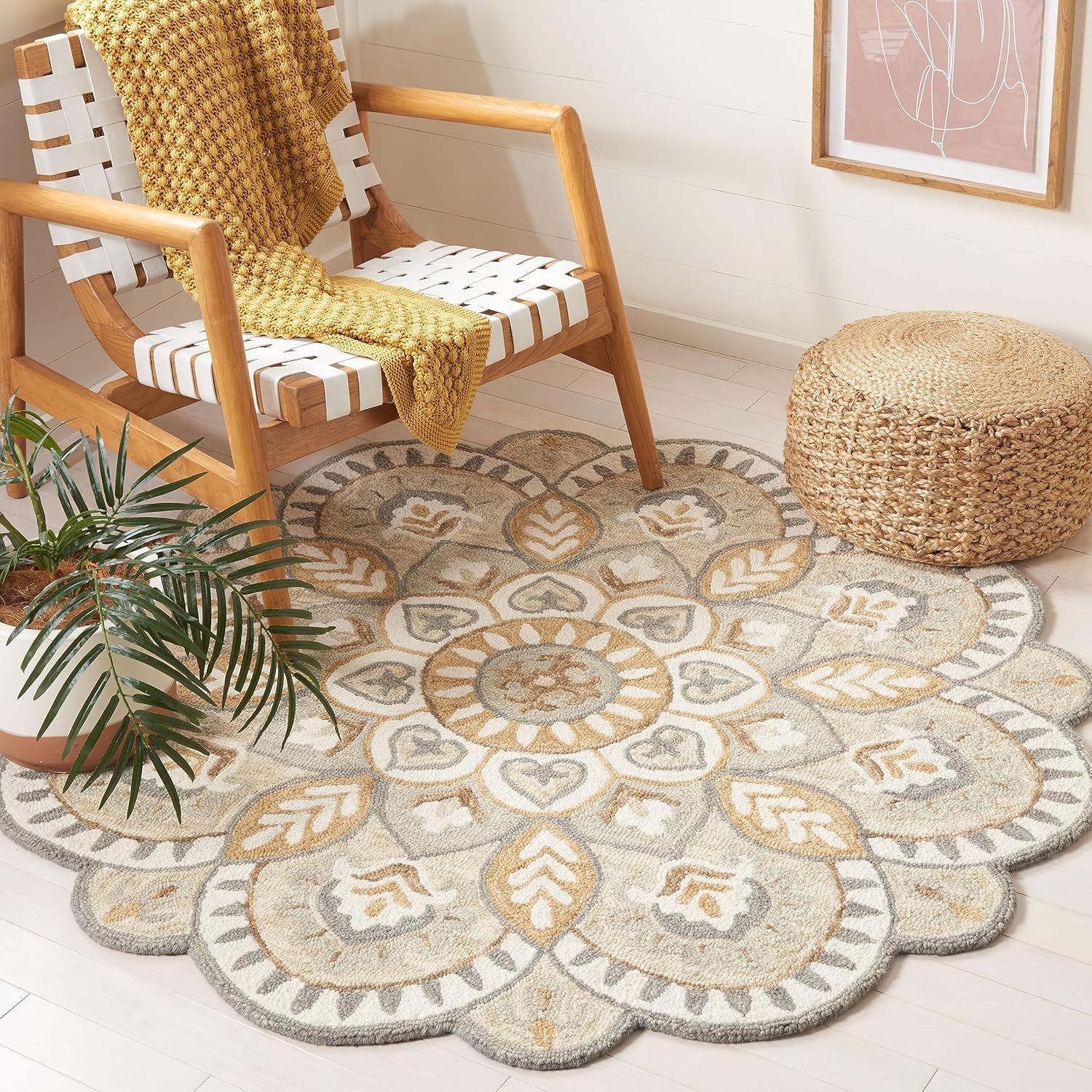 Alliet Round Hand Tufted Carpet & Rug